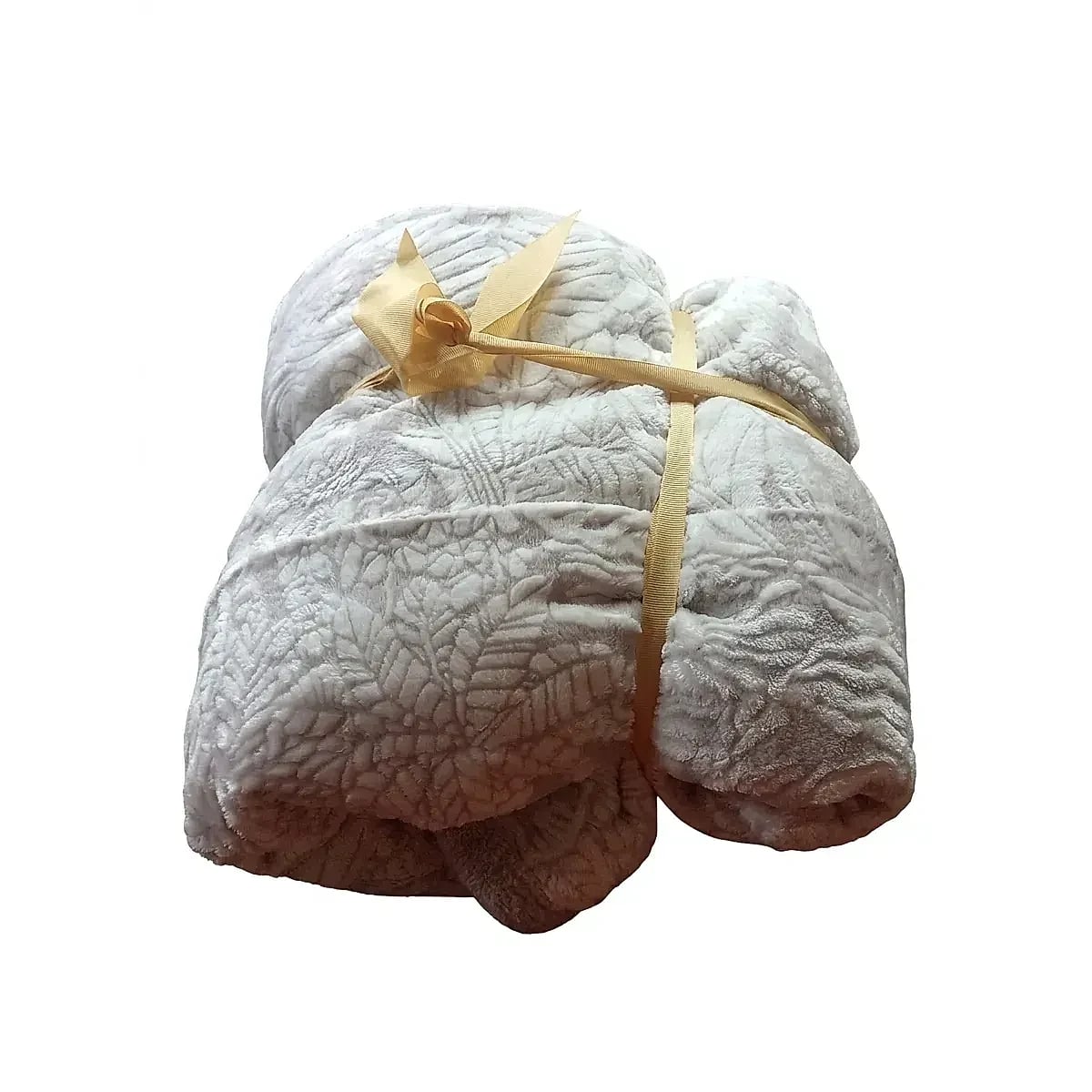 Leaf Pattern Fleece Blanket – Soft Warm Winter Throw