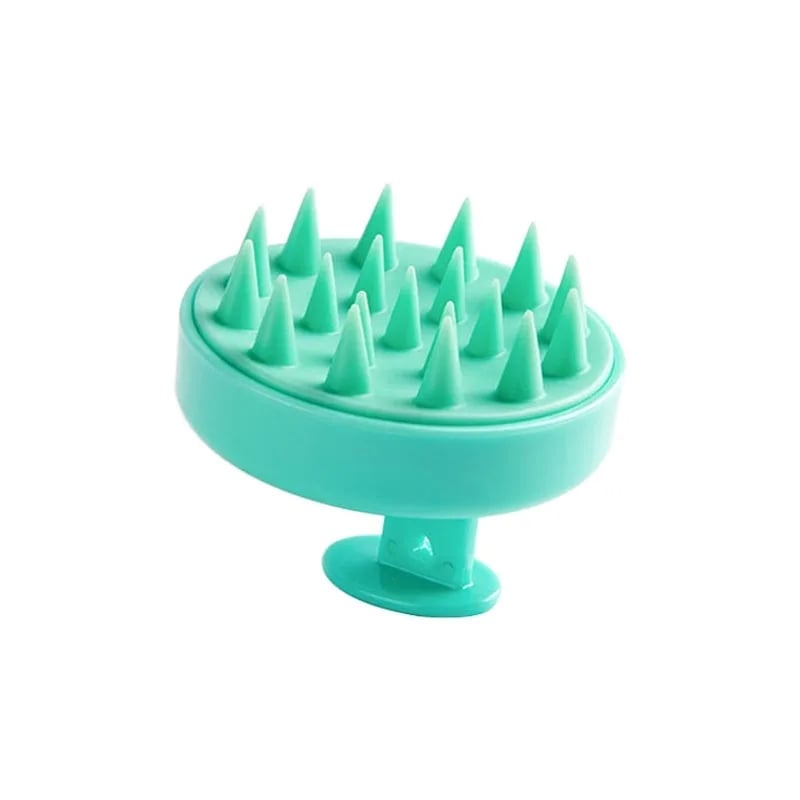 Silicone Scalp Massager Brush for Hair Washing, Green