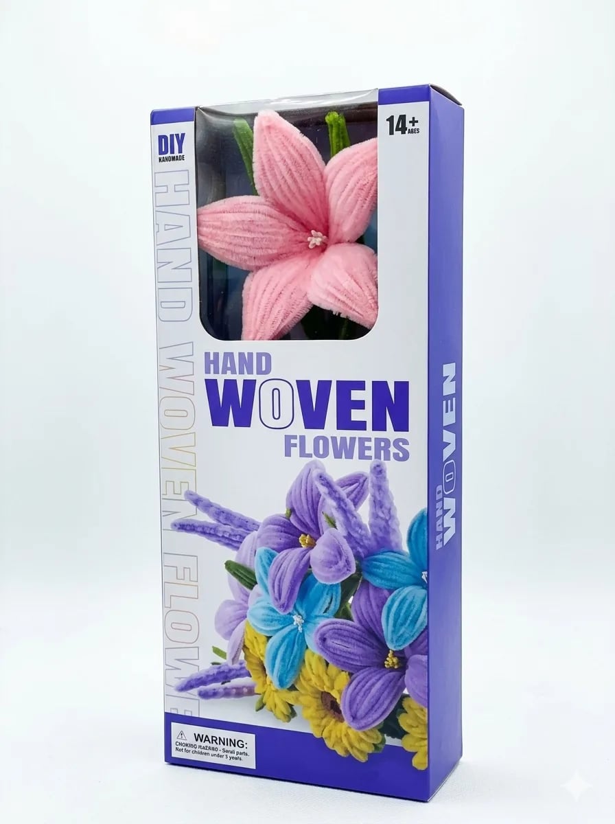 Hand Woven Flower-Pink