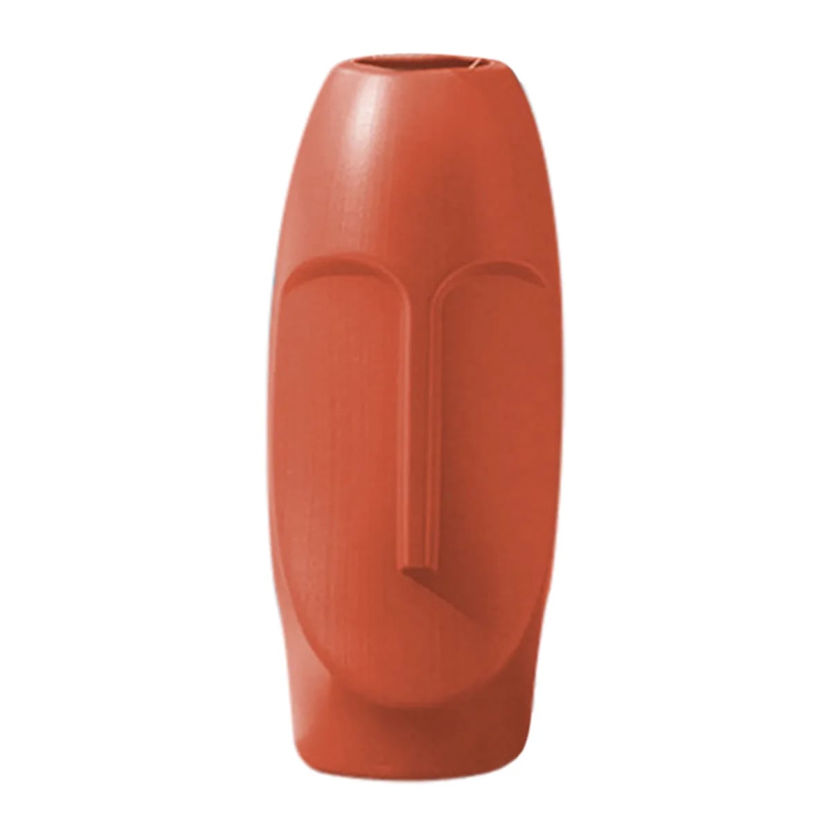 Plastic Vases - Face - PE - Orange - 1 Pack