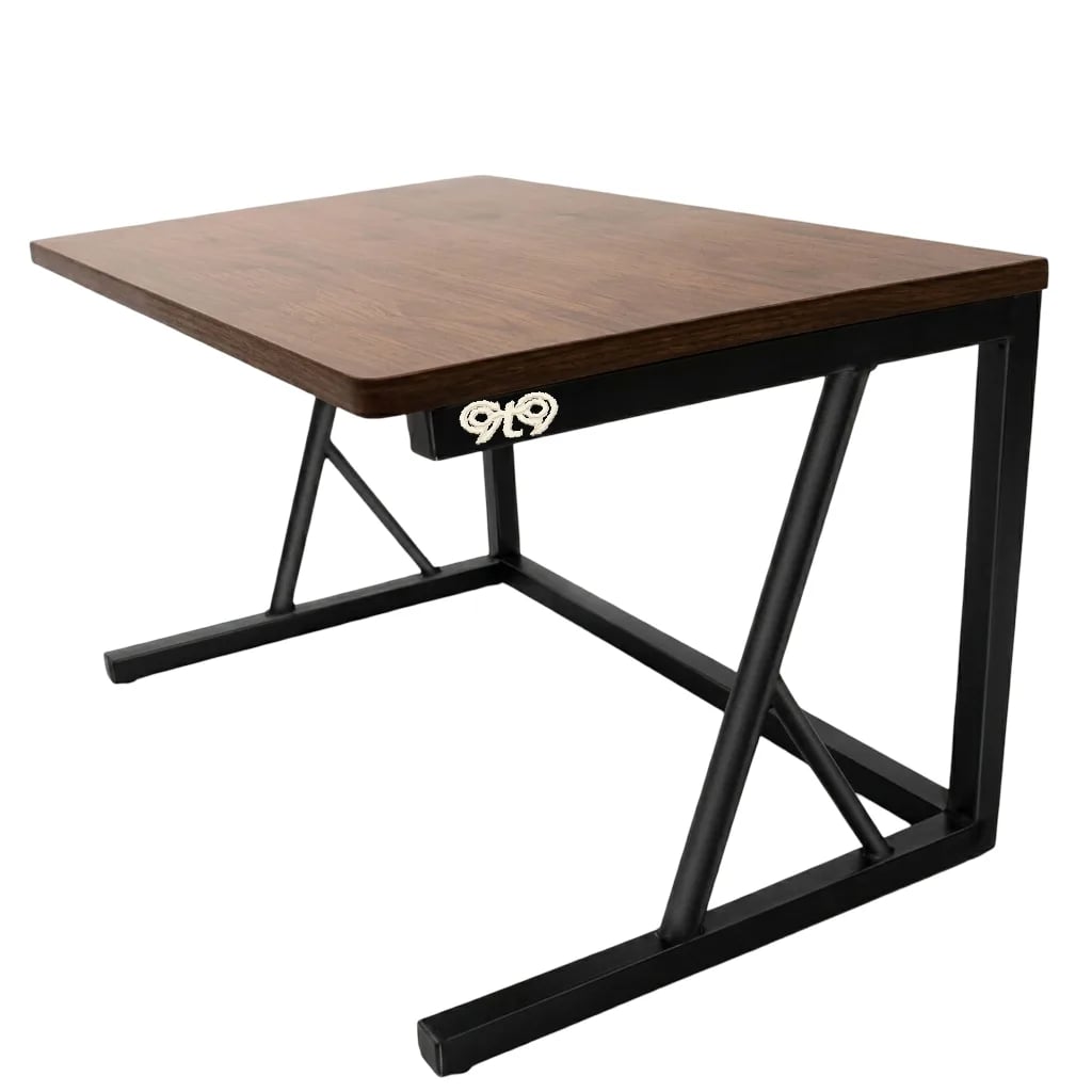 Printer Stand Desk Organiser, Wood Top with Metal Frame