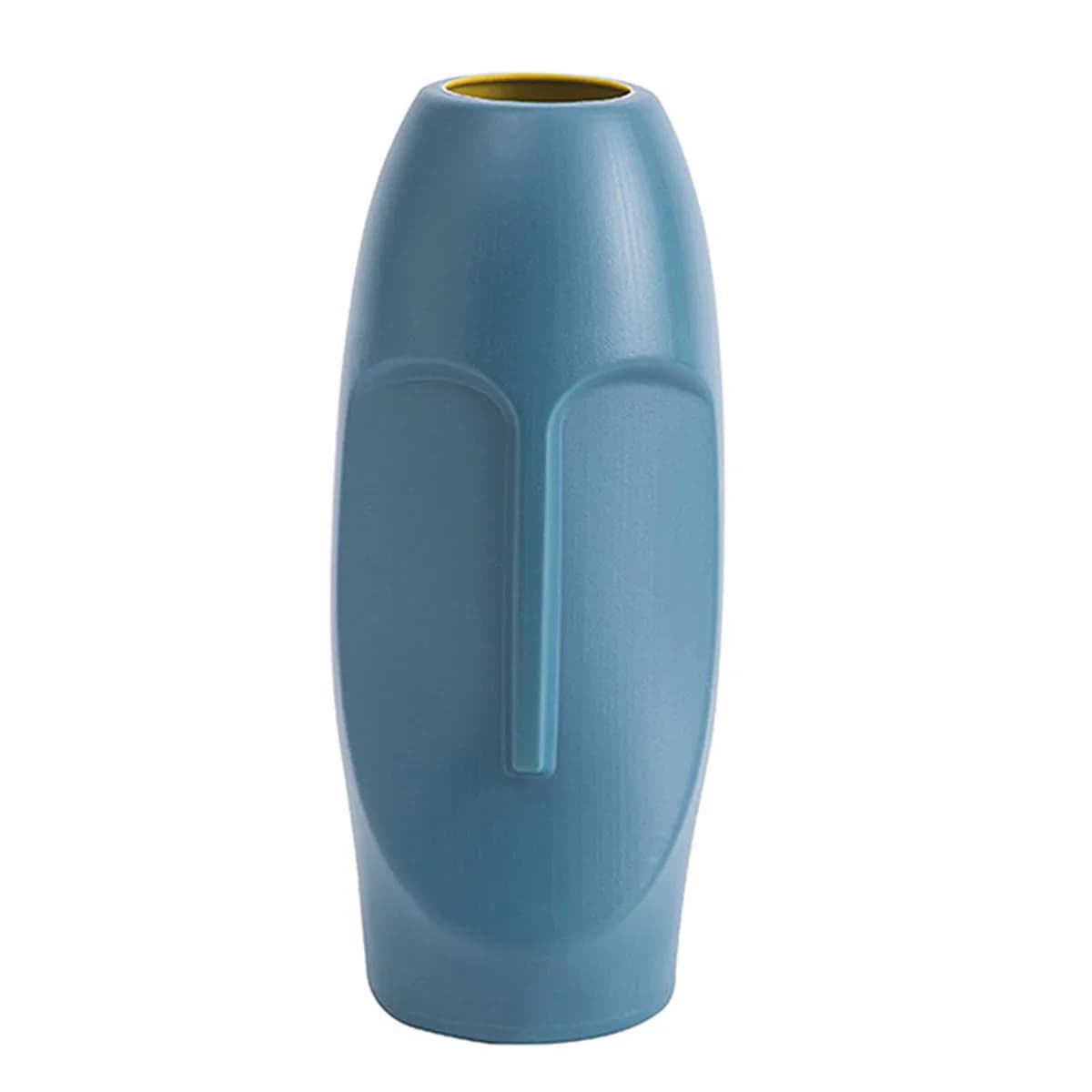 Plastic Vases - Face - PE - Blue - 2 Pack