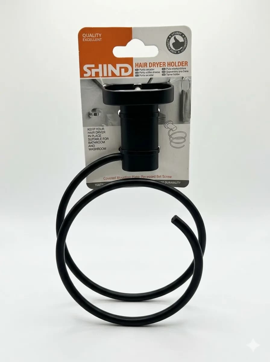 Hair Dryer Holder - Wall Mounted Styling Tool Organiser