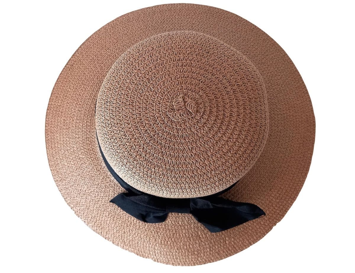 Ultra modern Summer Sun Beach Straw Hat for Women - Brown and Black