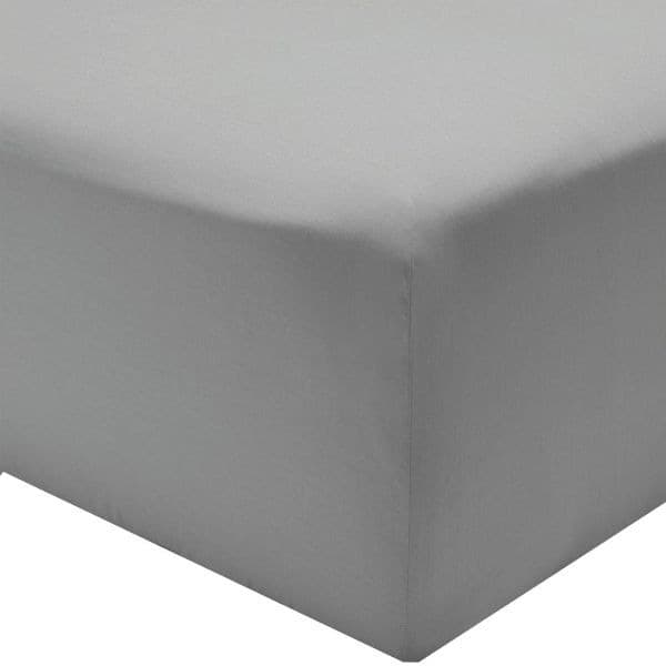 Microfiber - Fitted Sheet - Grey - Queen