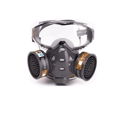 N & S innovations Full Face Respirator Gas Mask with Integrated Goggles