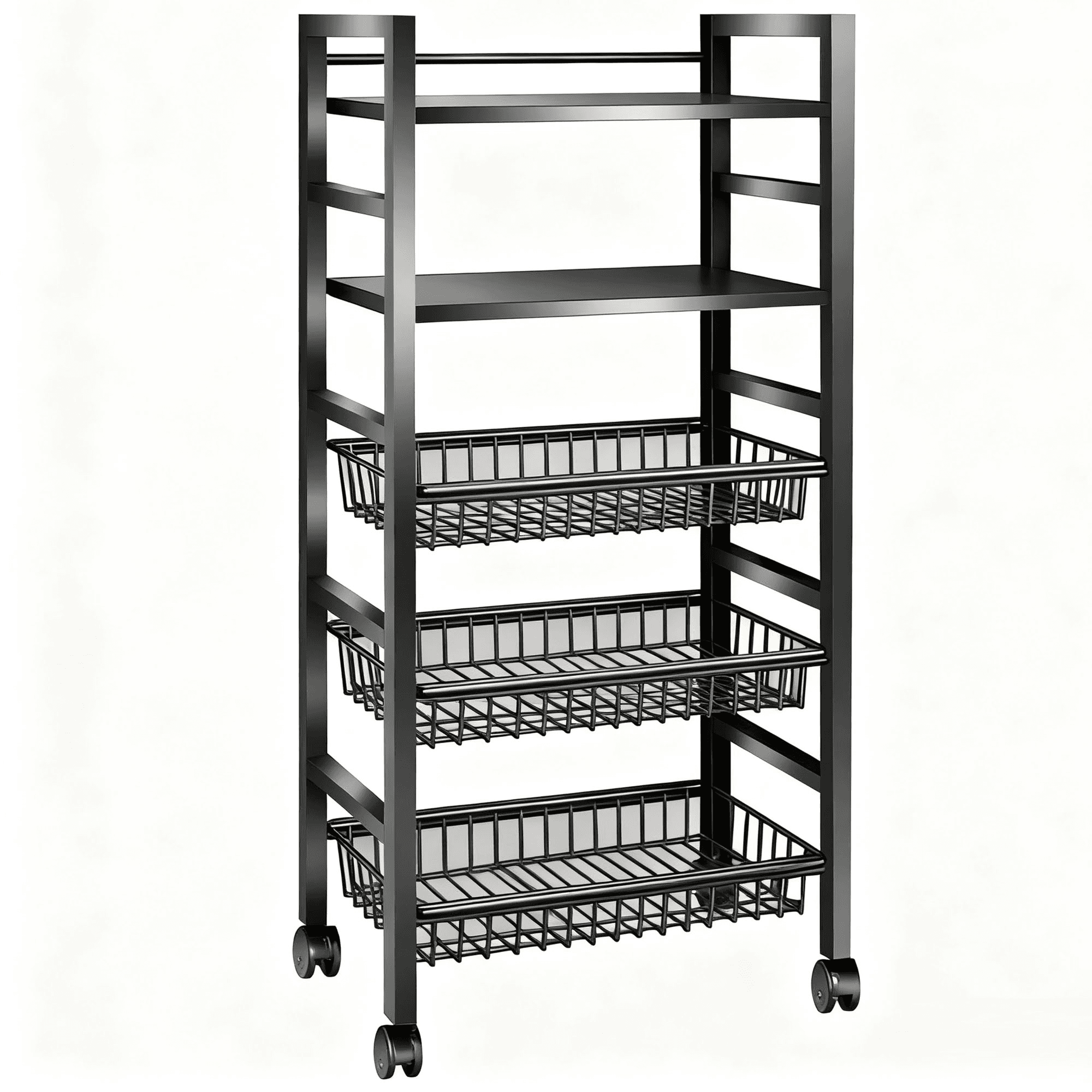 Storage Trolley Organizer Rack with Wheels.