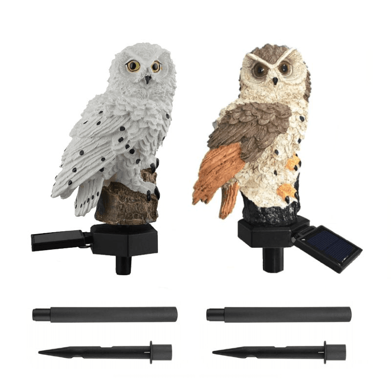 Solar Light Outdoor, Garden Decoration Owl Light - Set of 2.