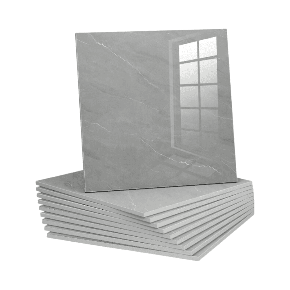 10 Piece Marble Textured Waterproof Peel And Stick Tiles - Grey.