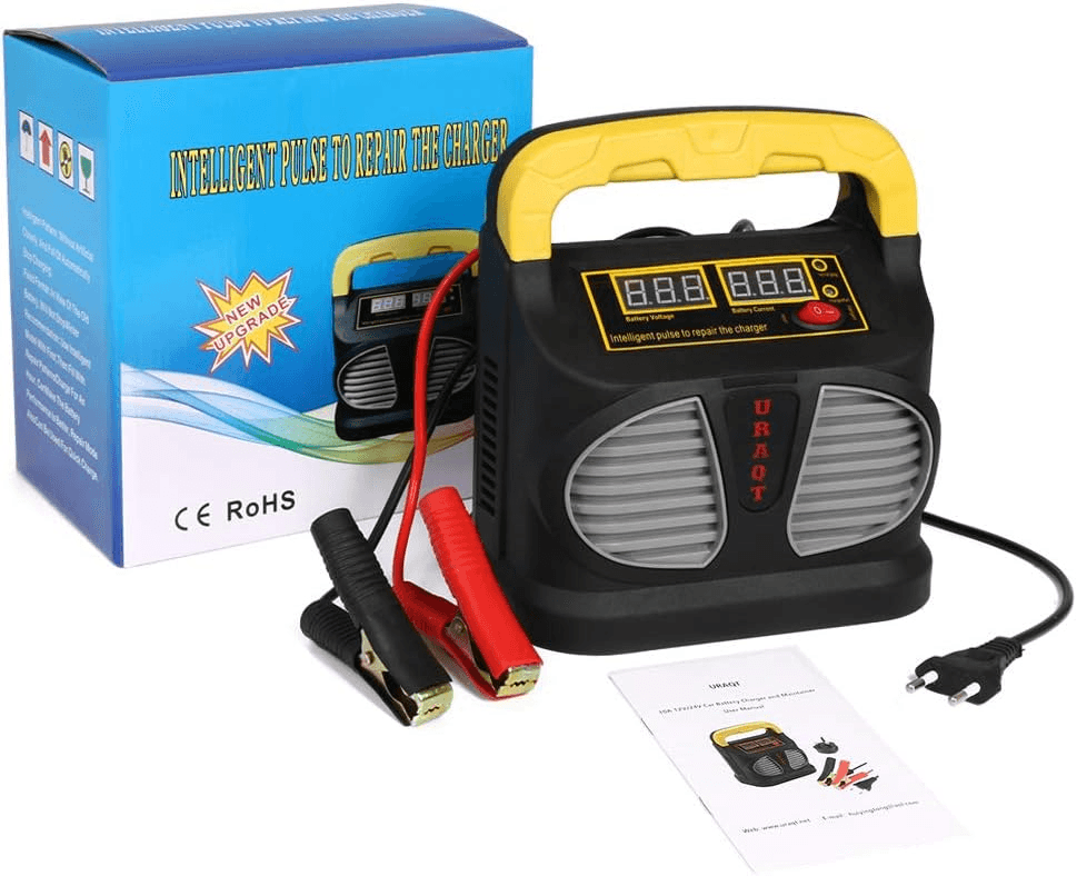 URAQT 10A 12V/24V Portable Smart Car Battery Charger