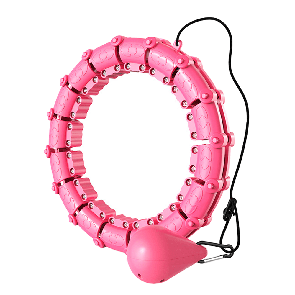 24 Adjustable Knots Exercise Hula Hoop Smart Weighted Fit Hoop.