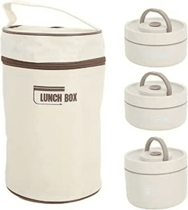 3 Piece Lunch Box Set - Insulated Bag Included