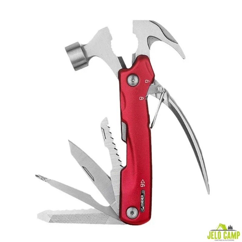 12 in 1 Outdoor Tool Hammer Survival Kit