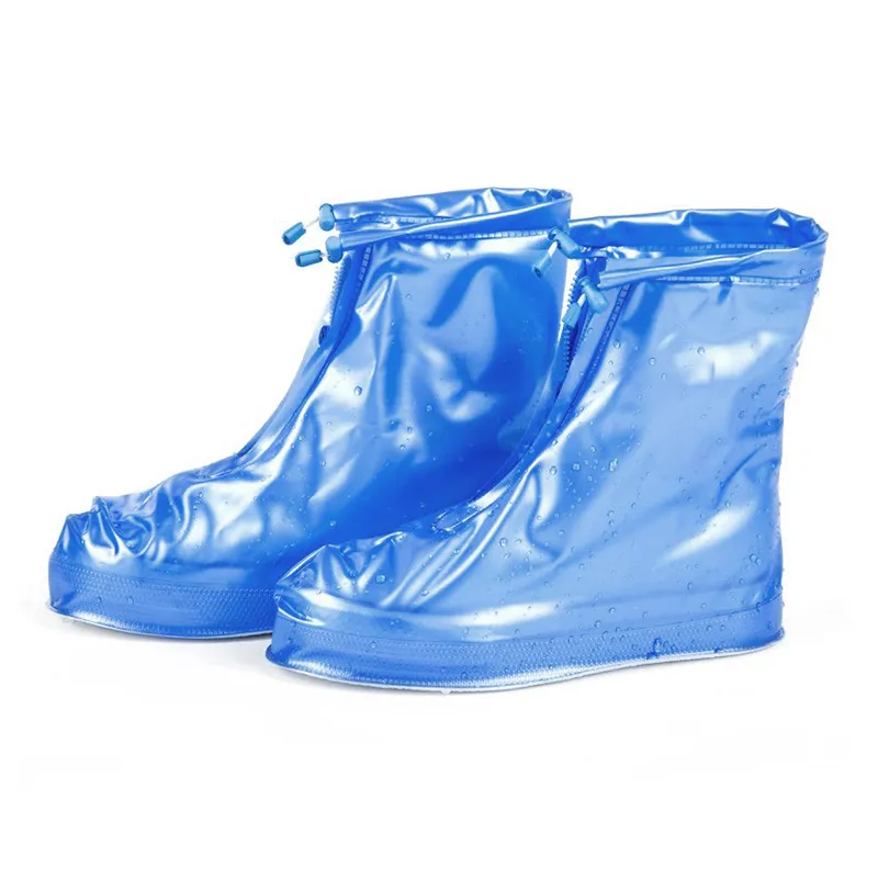 Blue Waterproof Shoe Covers for Rainy Days 1-Pair - 2XL