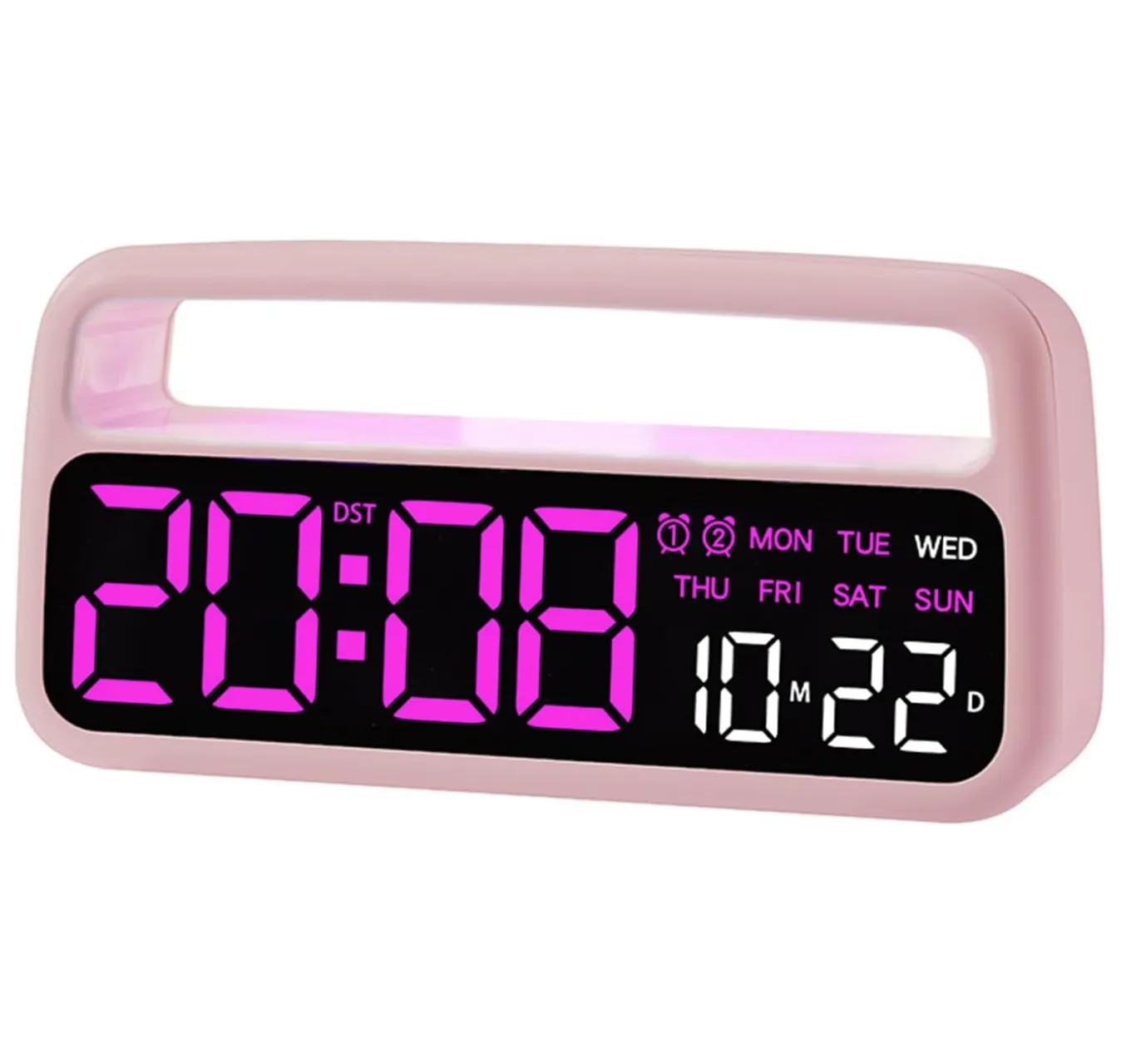 Digital Alarm Clock Desk Clocks -Pink