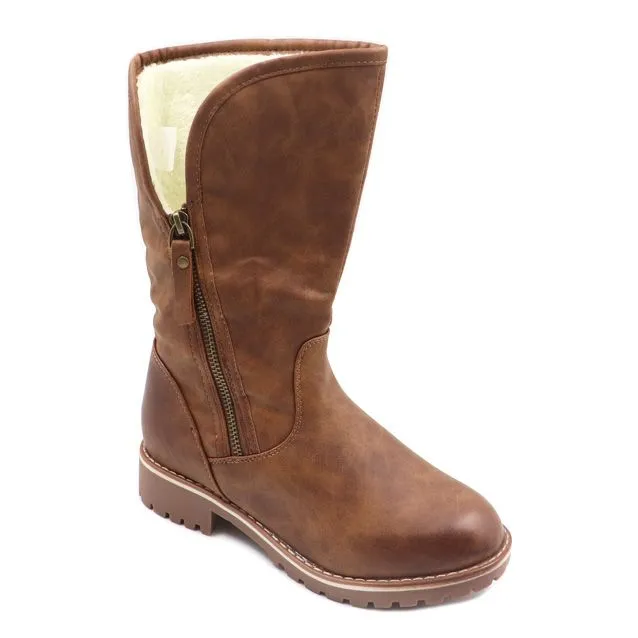 HONEYMOON LADIES FASHION BOOTS WITH SIDE ZIPPER -UK 3