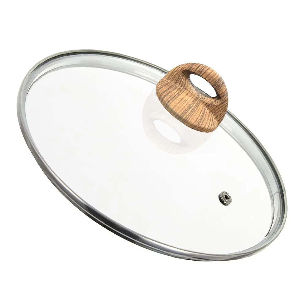 temperature glass lid with heat resistant 24cm