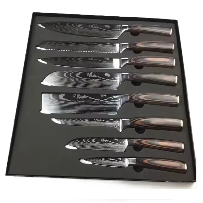 9 Piece - Stainless Steel Kitchen Knife Set
