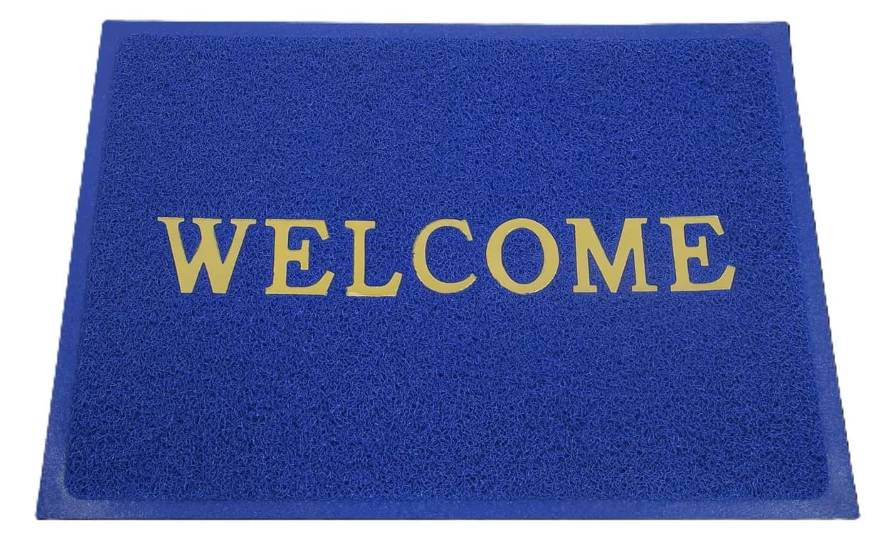 Bule Welcome Door Mat
