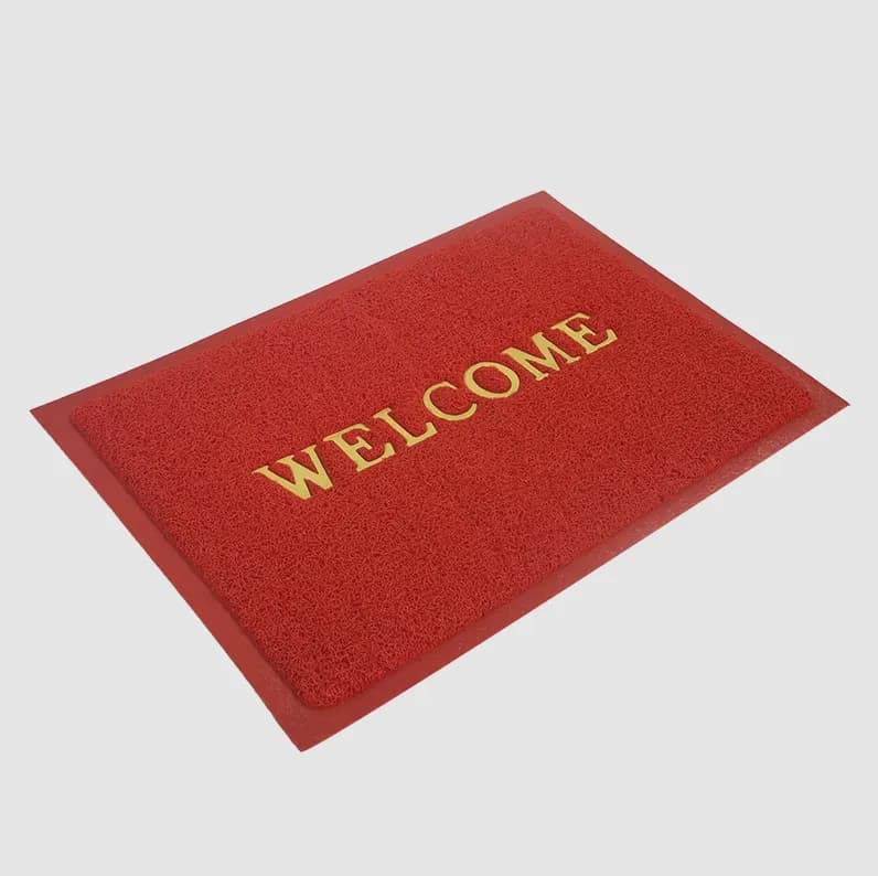 Red Welcome Door Mat