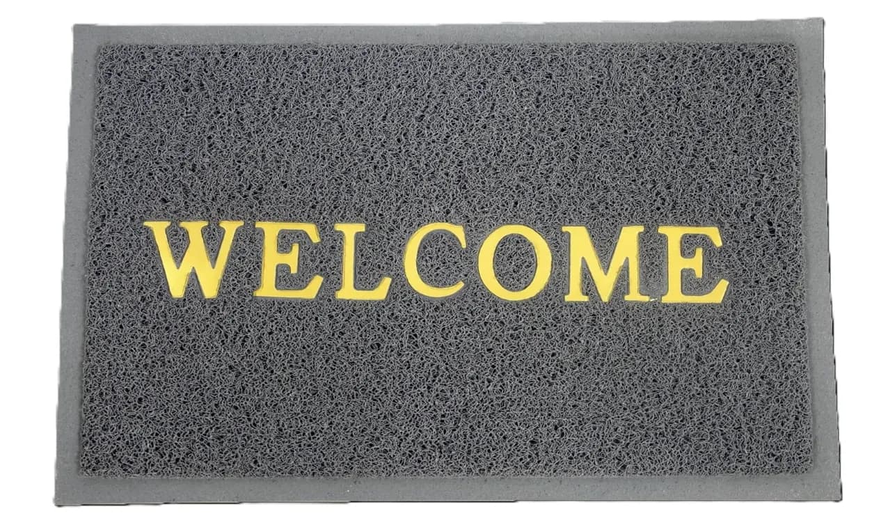 Gray Welcome Door Mat