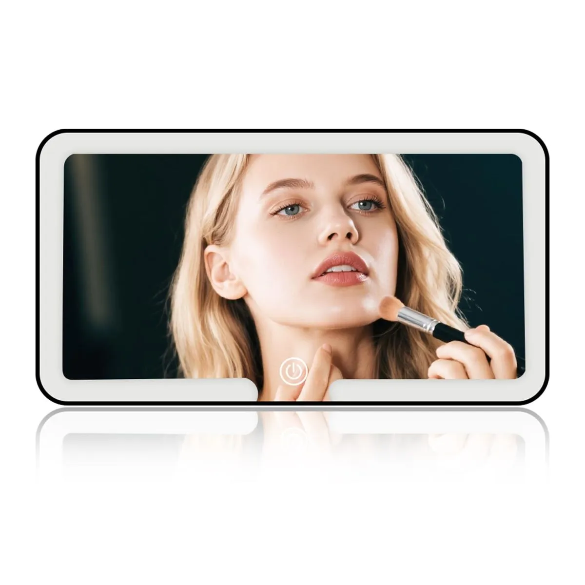Car visor vanity mirrormakeup mirror with 3-color Light Adjustable