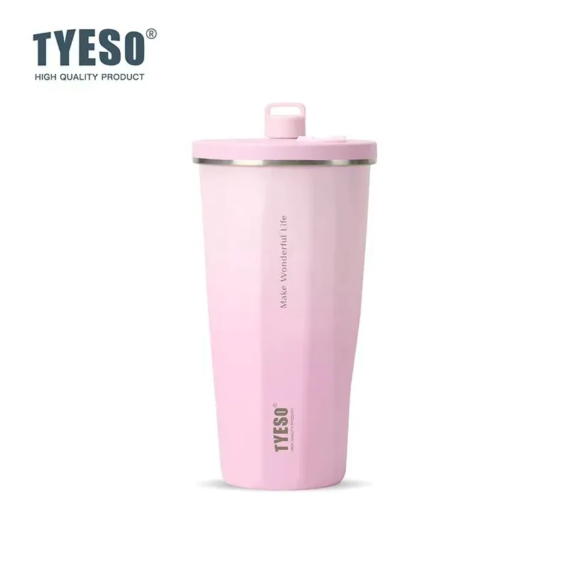Stainless Steel Insulated Straw Mug Portable Tumbler - PINK