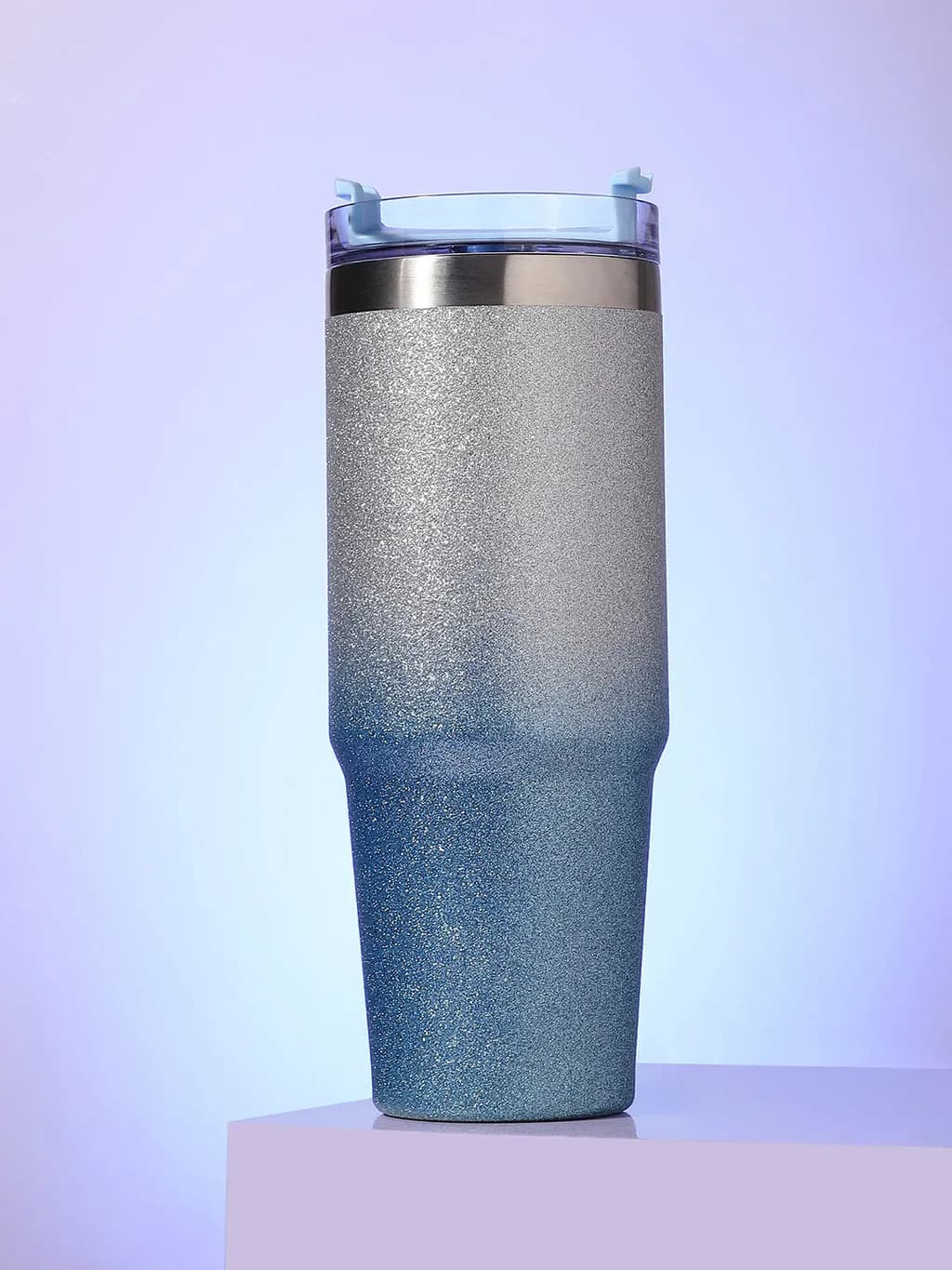 Stainless Steel Straw Cup Tumbler with Straw Lid - BLUE