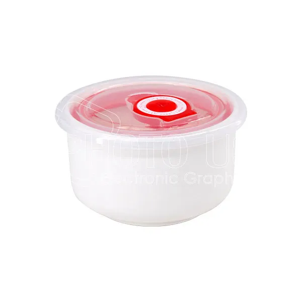 Portable Ceramic Food Storage Bowl with lid Pack of 6