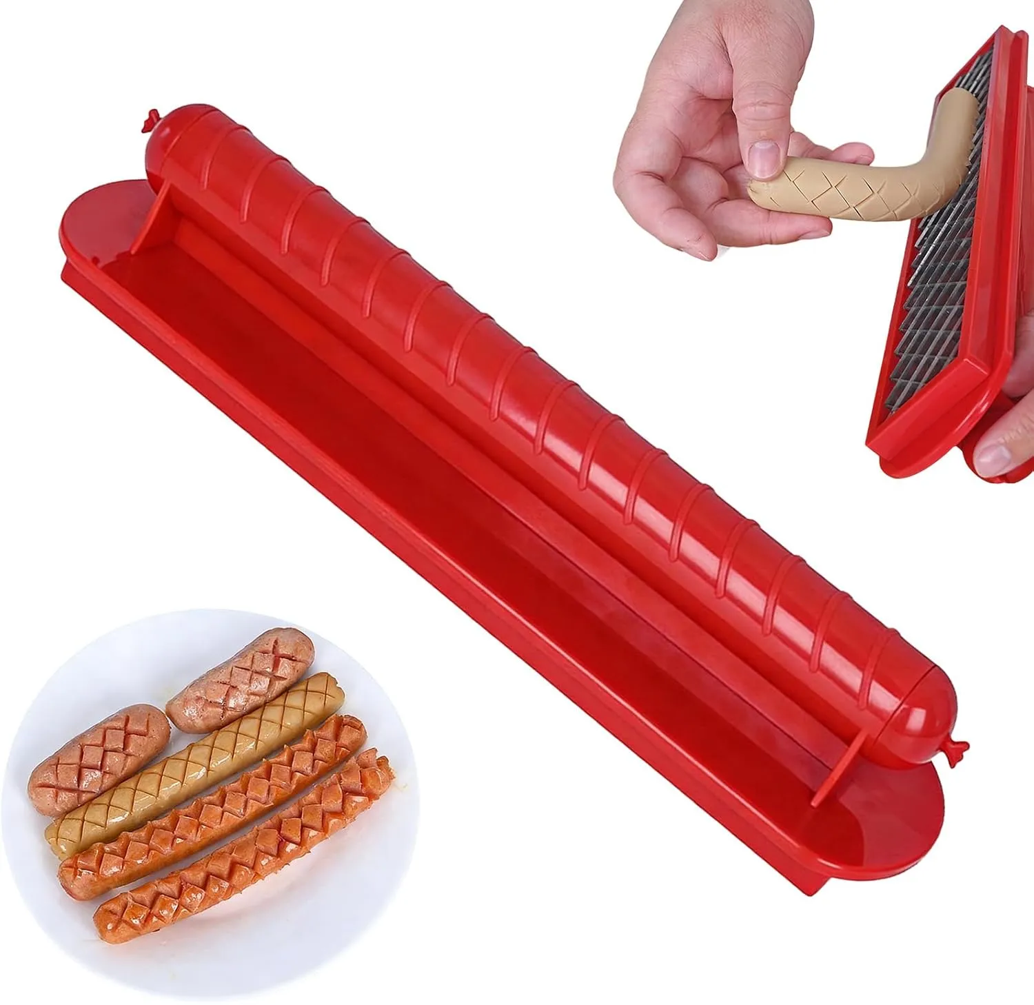 Upgrade Hand Hot Dog Cutter Criss Cross