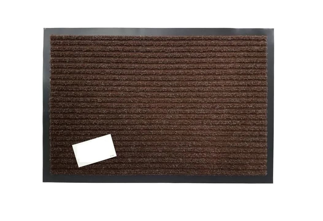 Ribbed Doormat - 100% Polyester & 100% PVC Backing - 50x80cm -Red