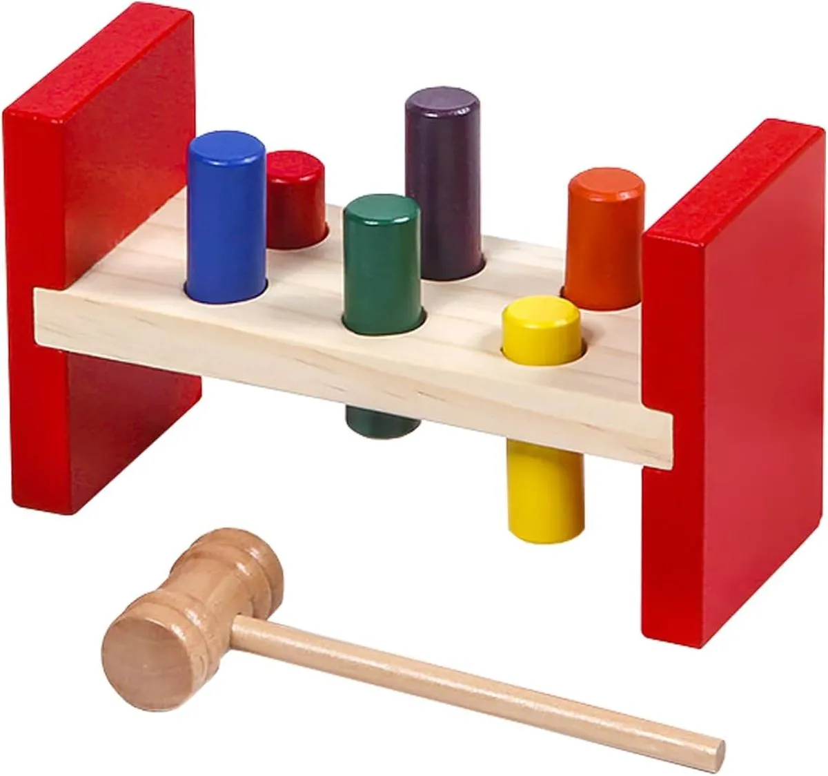 Early Child Development Wooden Pounding Hammer Bench