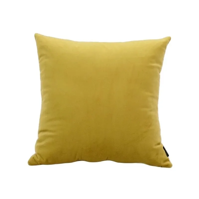 Home Velvet soft throw cushion pillow cover-50cmx50cm - Gold