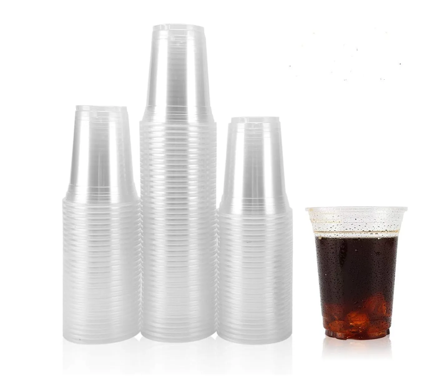 Disposable Clear Plastic Cups - 50Pack