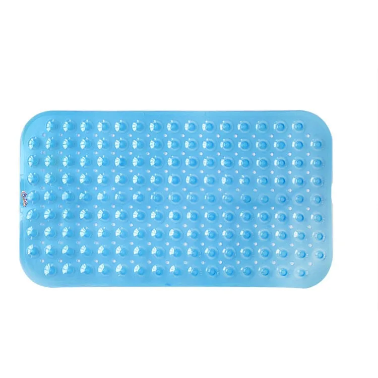 Non-Slip Bath Mat with Suction Cups – Blue PVC