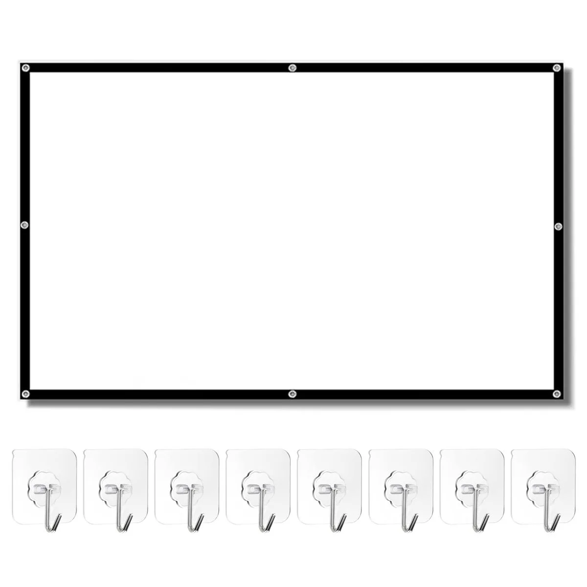 100-inch Projector Screen 16:9 Foldable Anti-Crease Projector Movie Screens