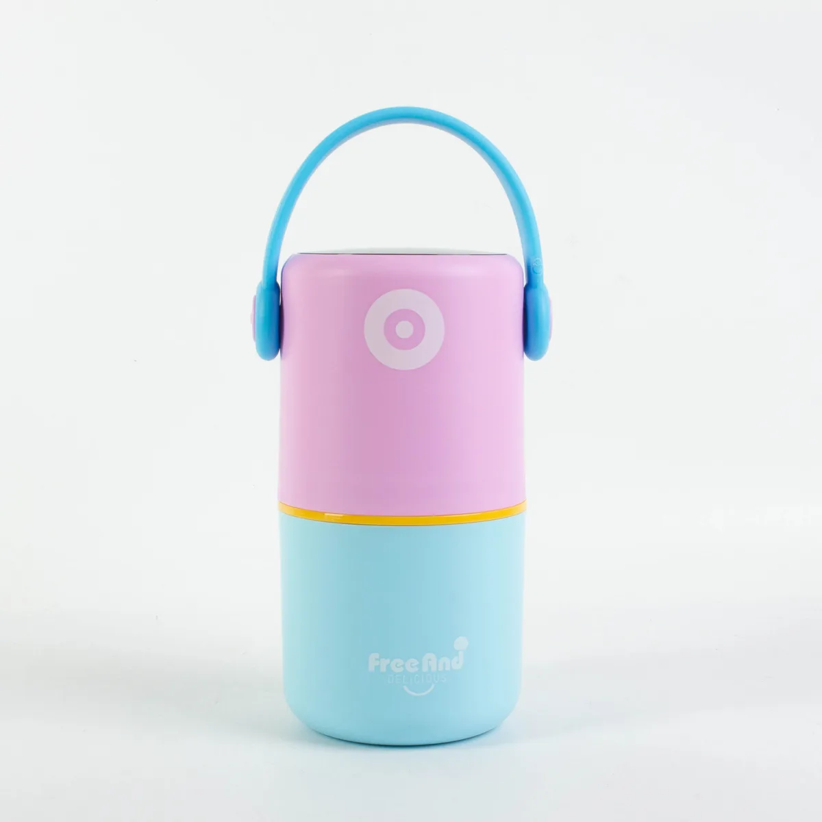 Kids Lunch Box with Carry Handle, 820ml Pink and Blue
