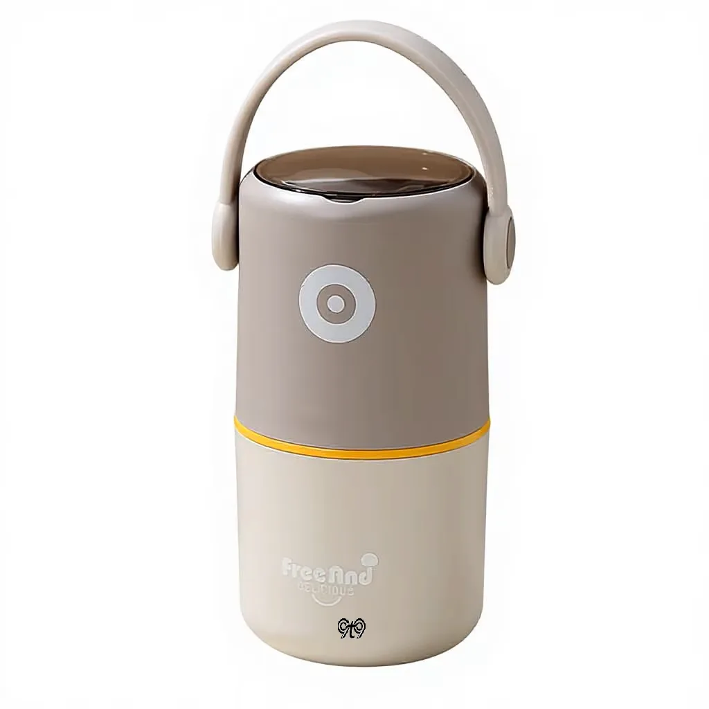 Kids Lunch Box with Carry Handle - Brown