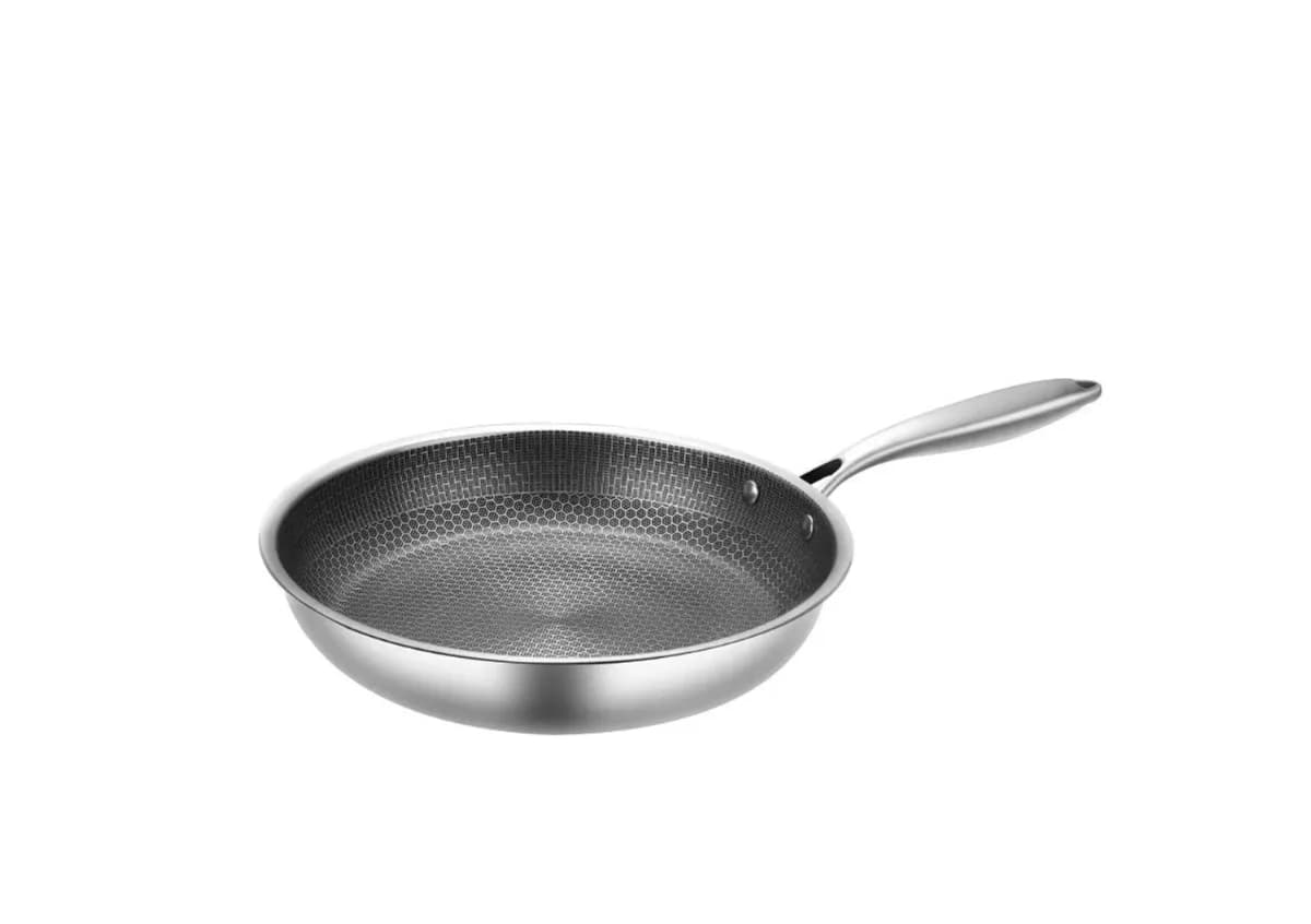 26cm Silver stainless steel Non-Stick Frying Pan