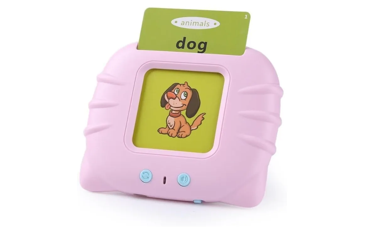 Kids Interactive Educational Talking Flash Cards Reading Machine Toy - Pink