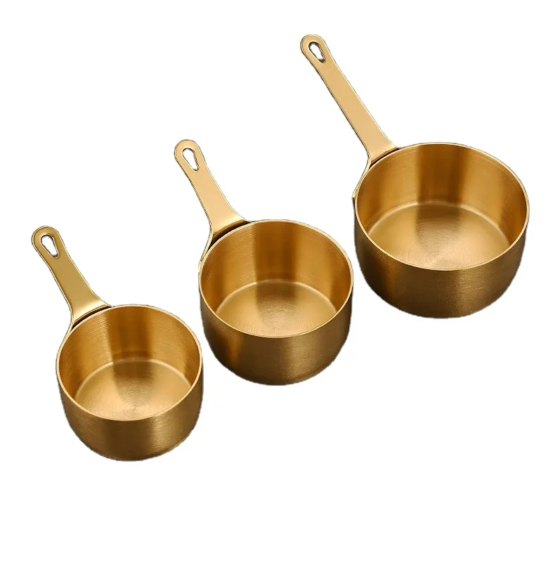 3 Piece Round Stainless Steel Sauce Dish with Handle 60ml 80ml 100ml